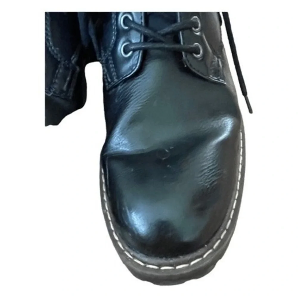 Sonoma‎ Goods For Life Garner Boots Black Faux Leather Lug Sole 8.5